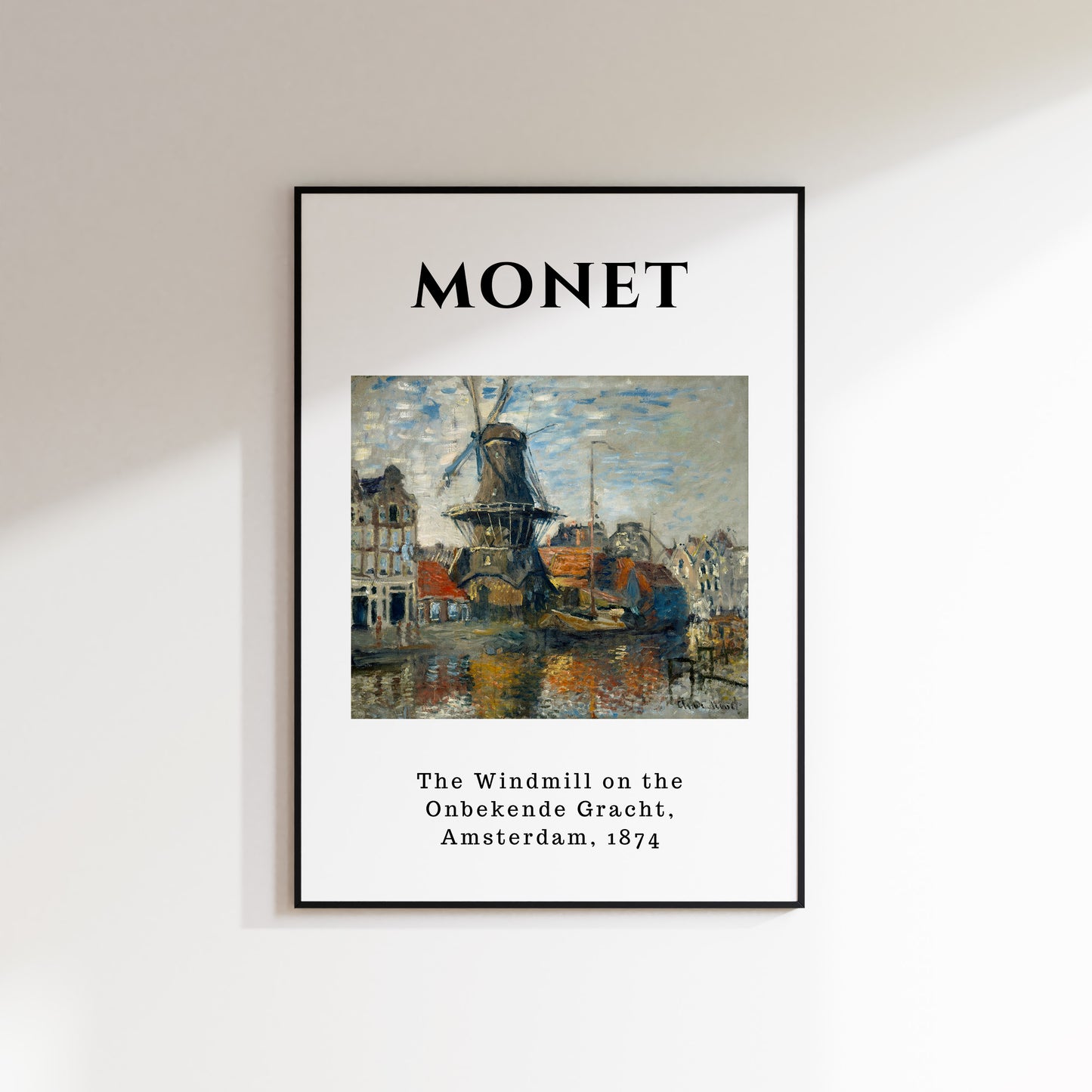 Monet - The Windmill Amsterdam 1874