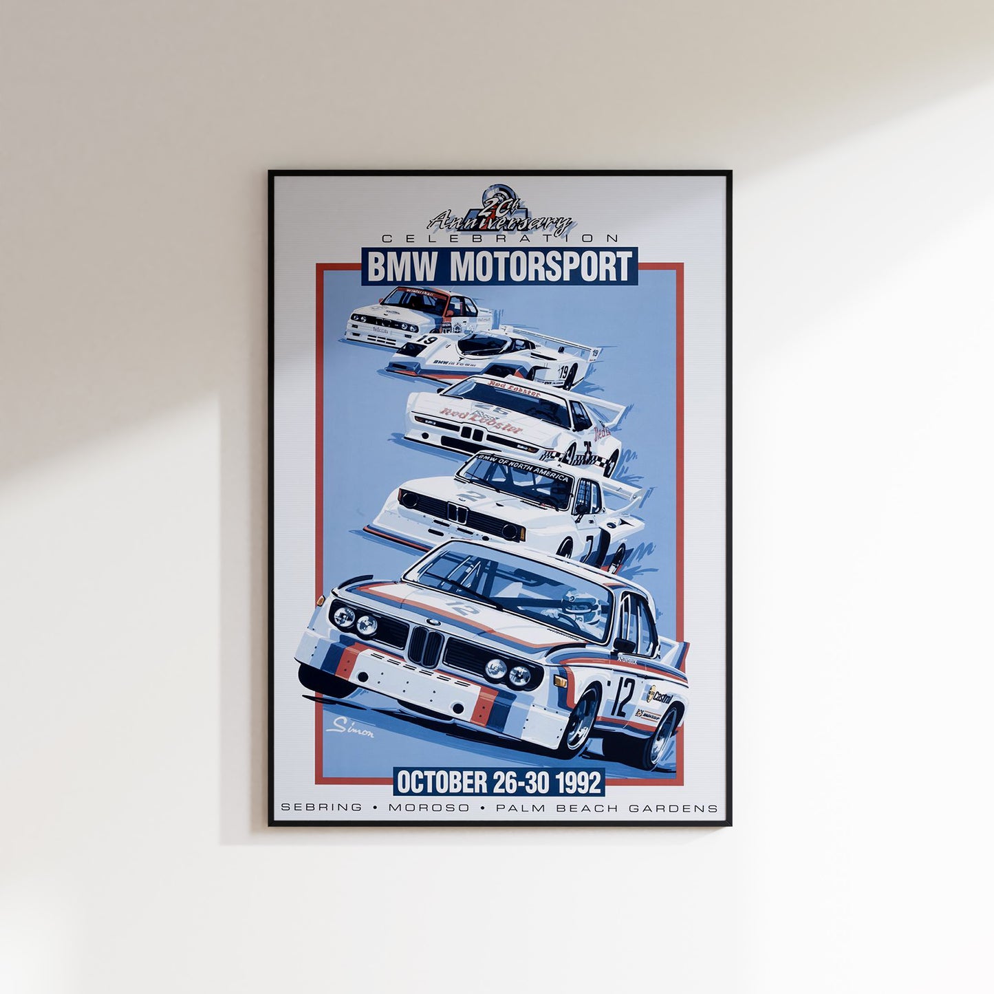 BMW Motorsport Retro Poster