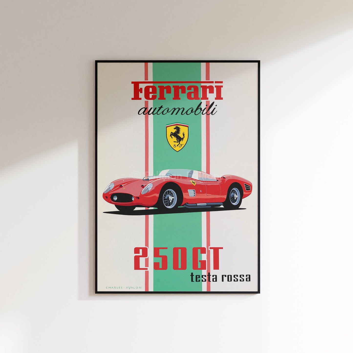 Ferrari 250GT Testa Rossa Vintage Poster
