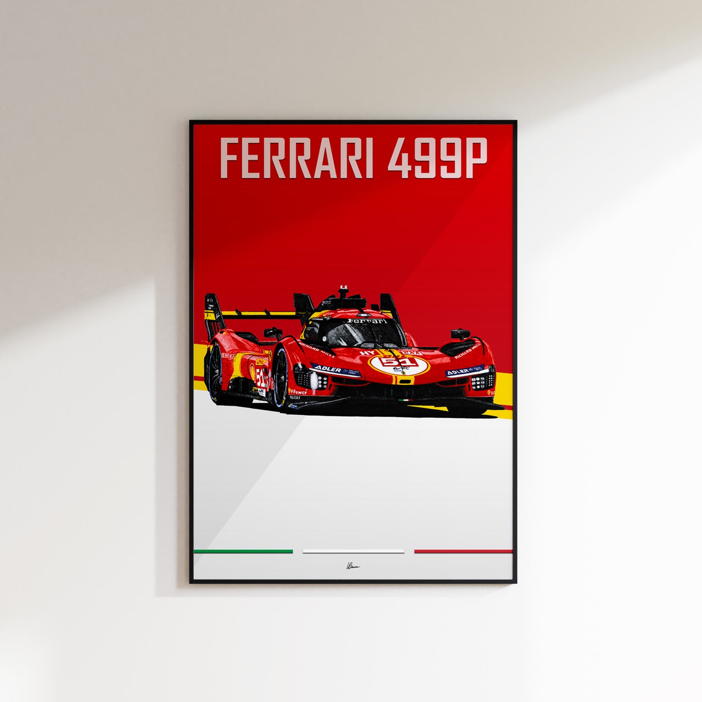 Ferrari 499P Racing Poster