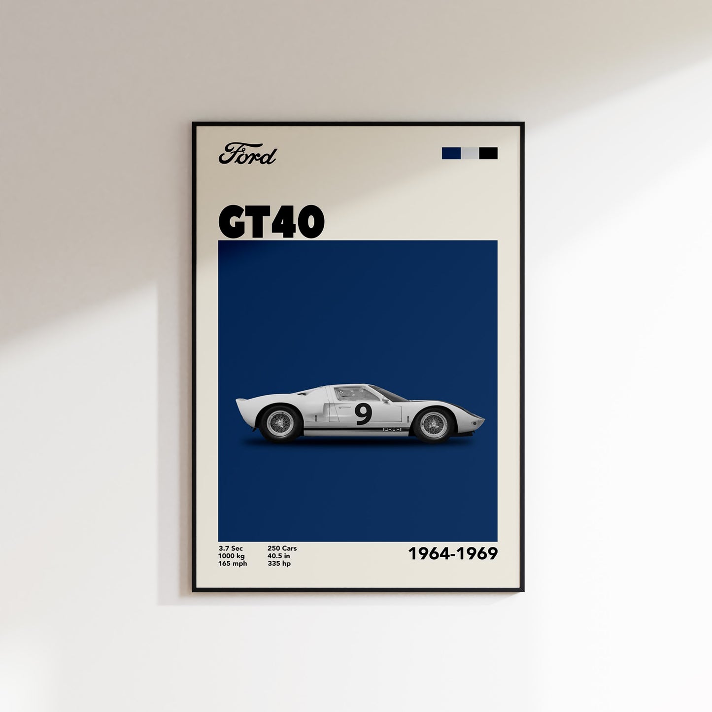 Ford GT40 Specs Classic Poster