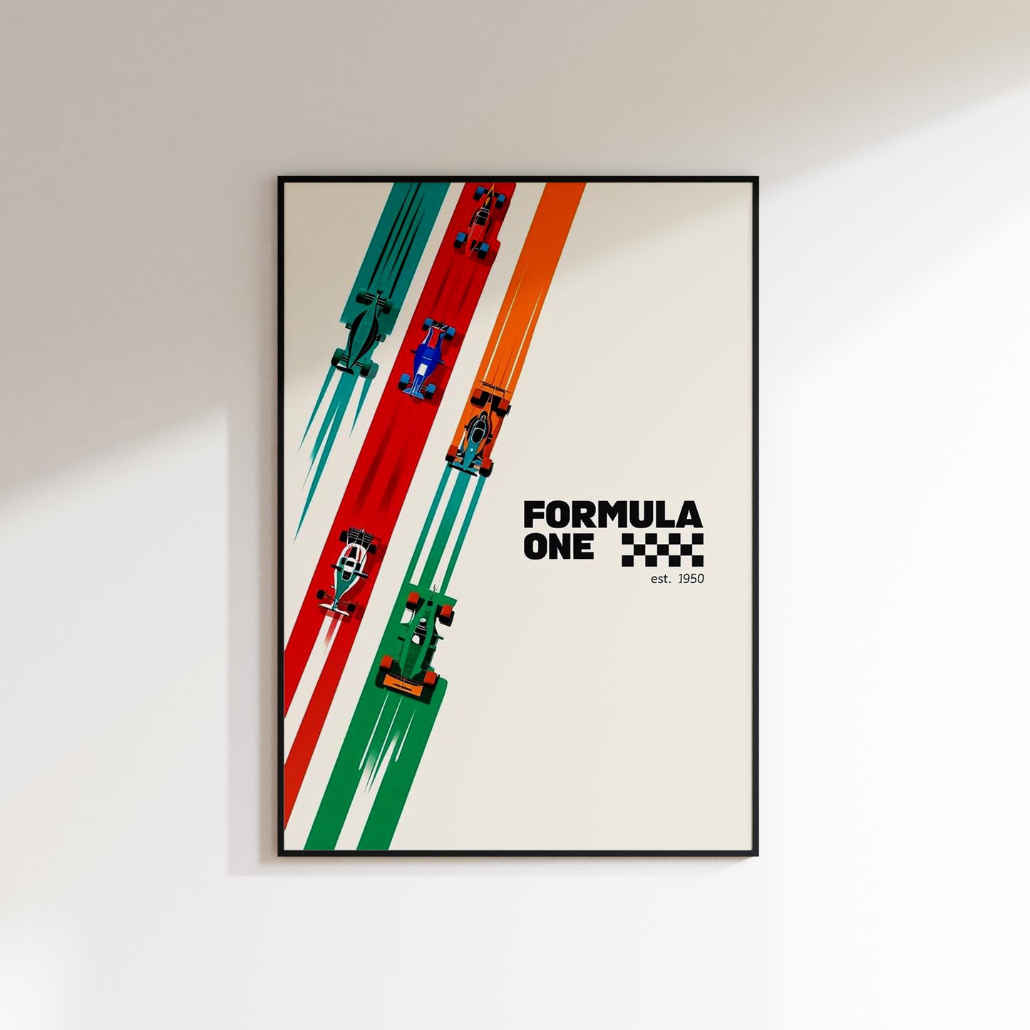Formula 1 est 1950 Vintage Poster