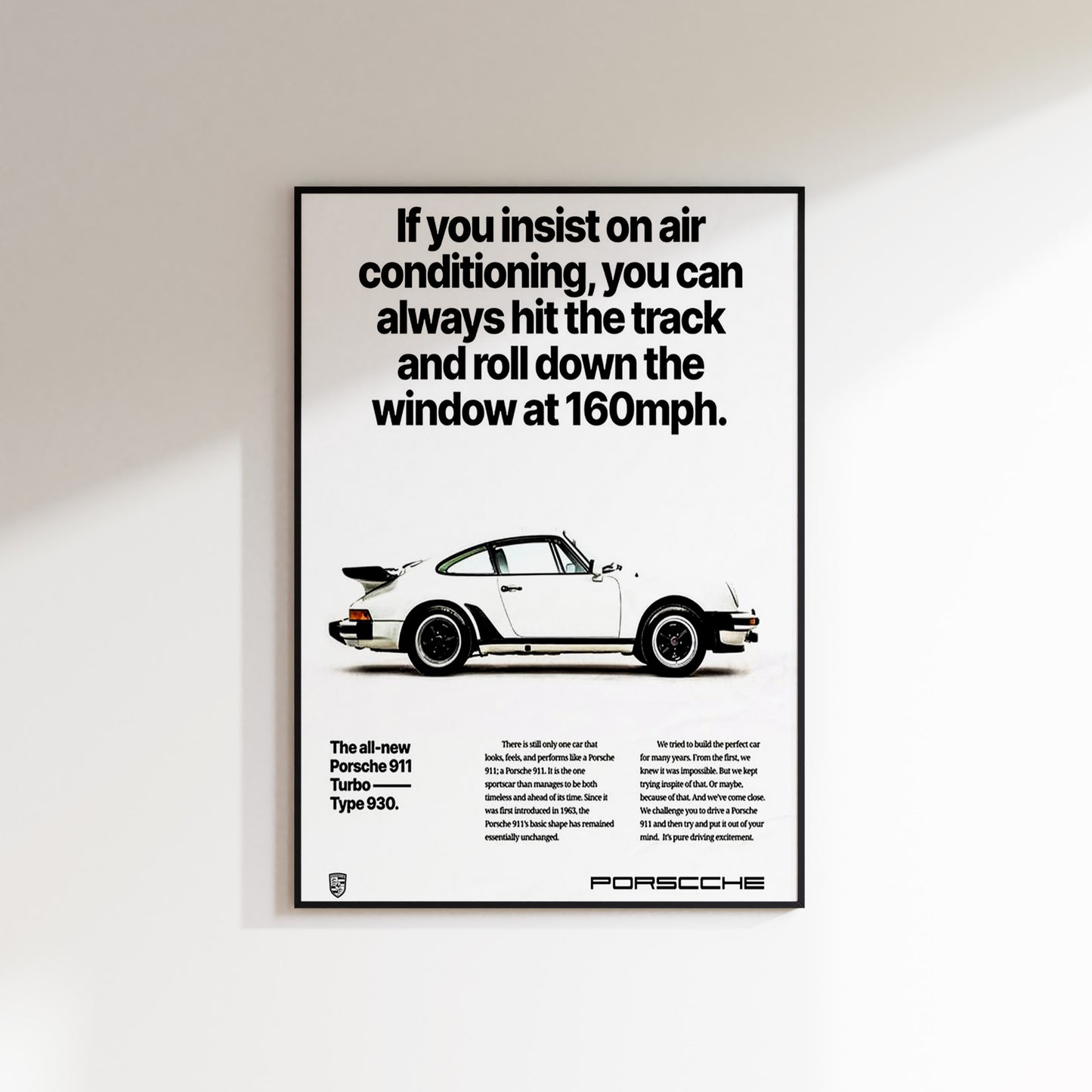 Porsche 911 Turbo Type 930 - Classic Advert Poster