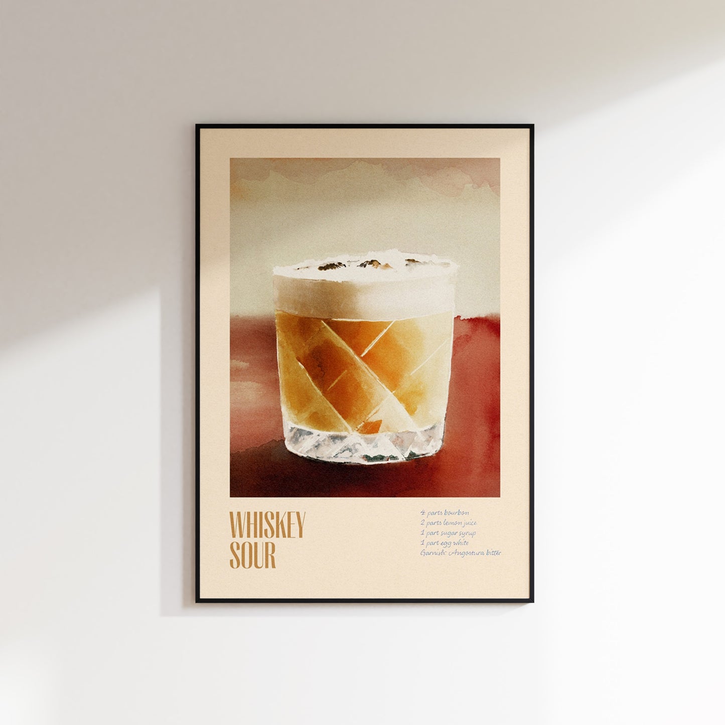 Whisky Sour Cocktail Recipe Print