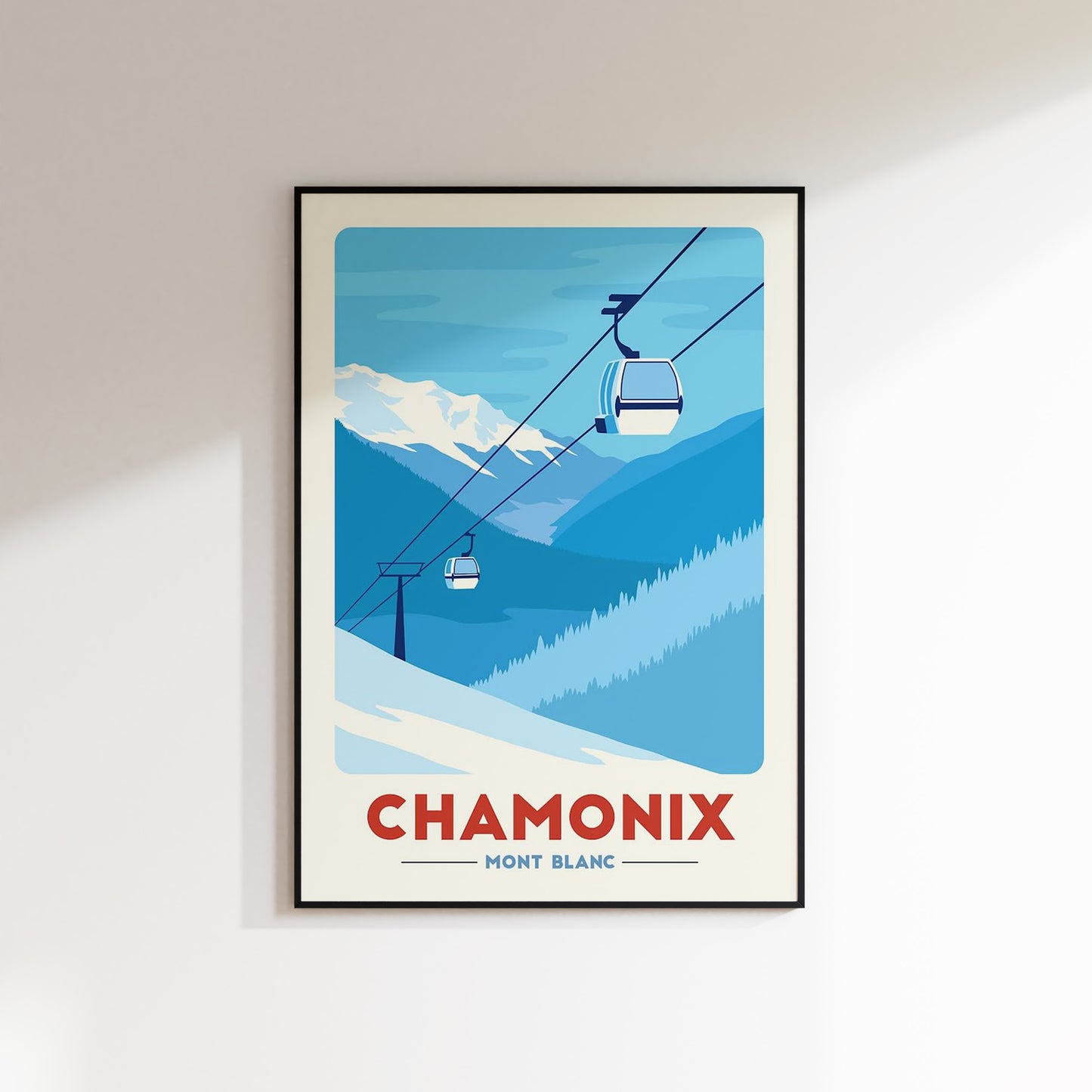Chamonix - Mont Blanc Ski Lift Poster