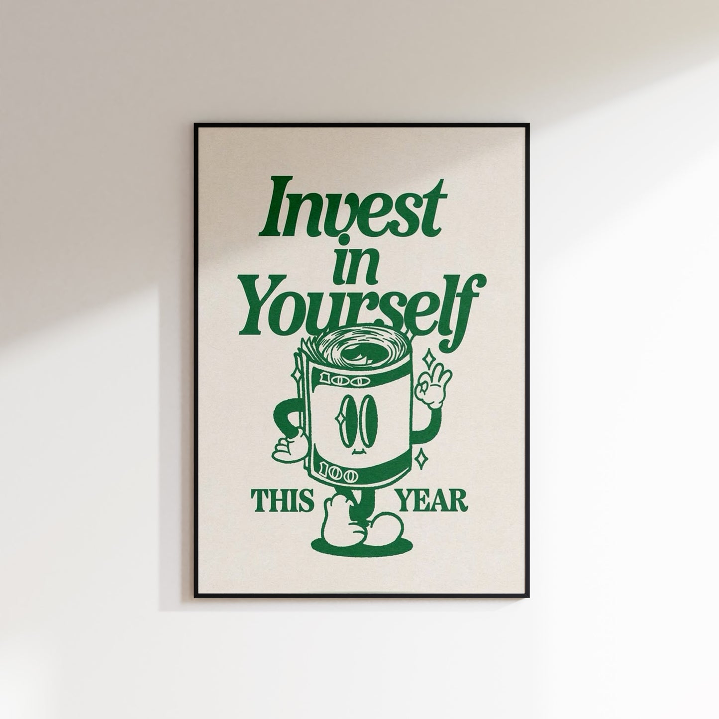 Invest in Yourself This Year Retro Poster