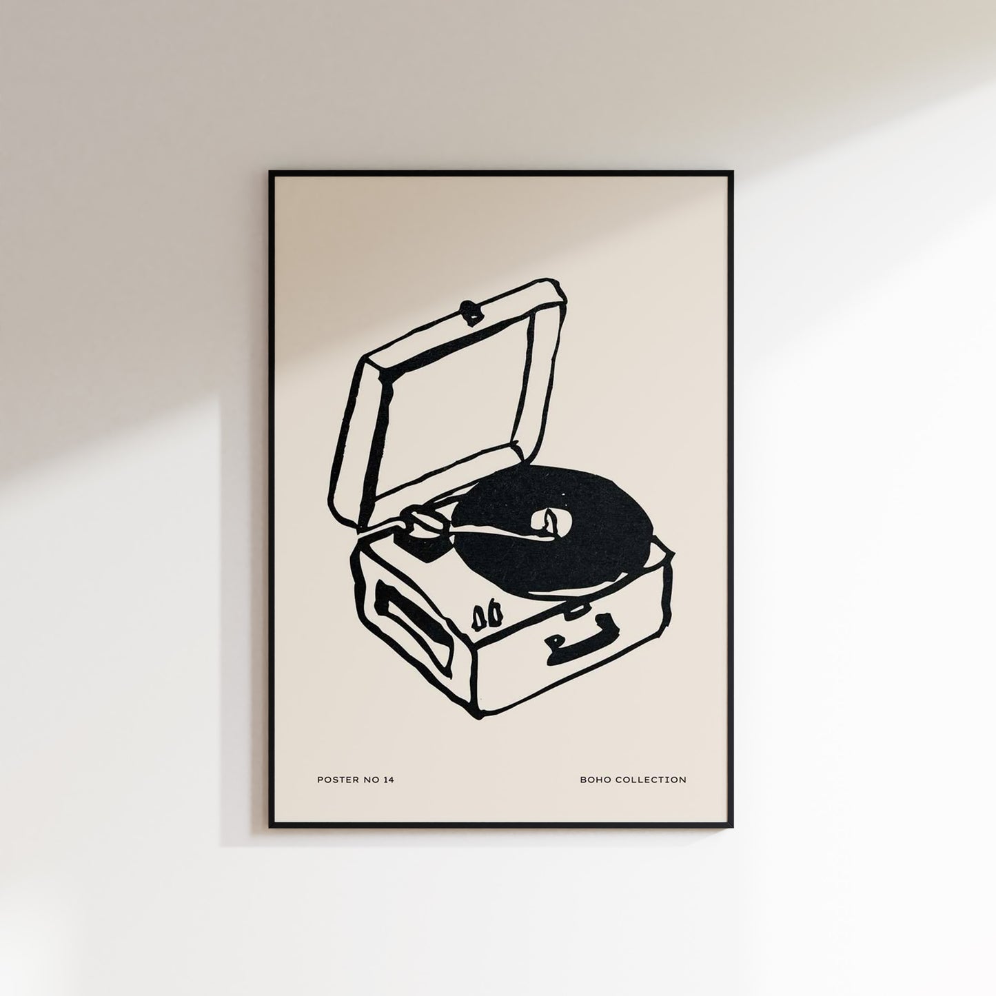 Poster No 14 - Record Player Vinyl Wall art - Boho Collection