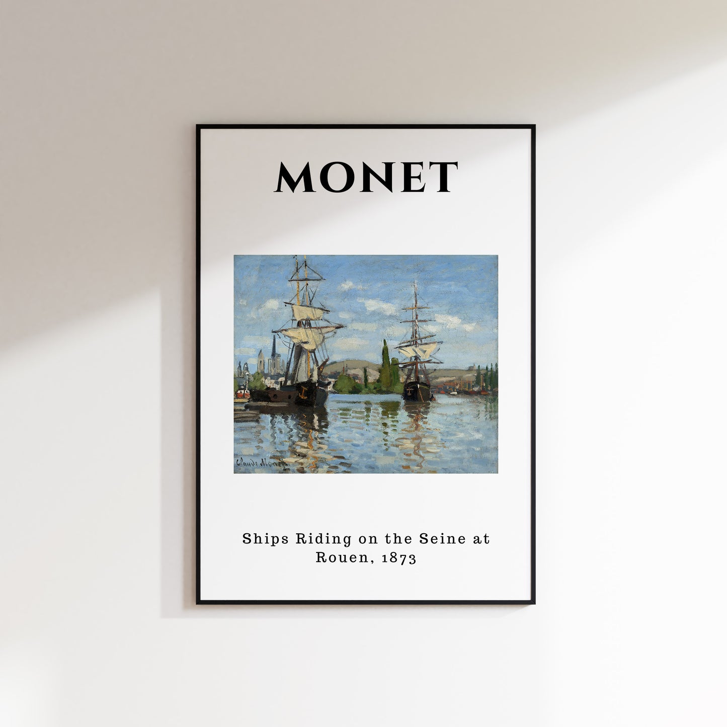 Monet - Ships Riding on the Seine 1873