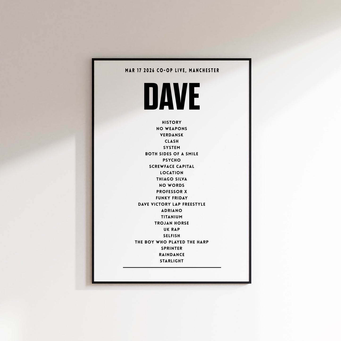 Dave - March 17th 2026 at Co-op Live, Manchester