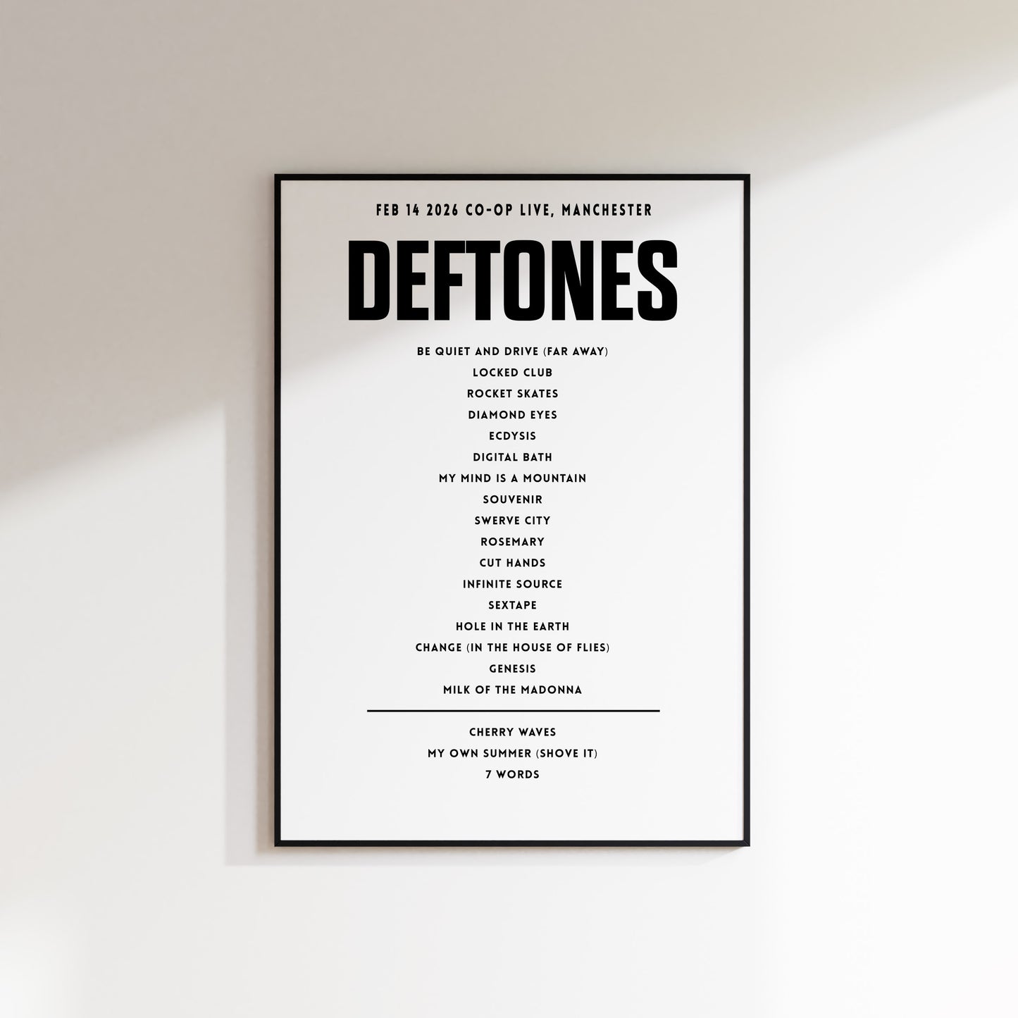 Deftones - February 14th 2026 at Co-op Live, Manchester, England
