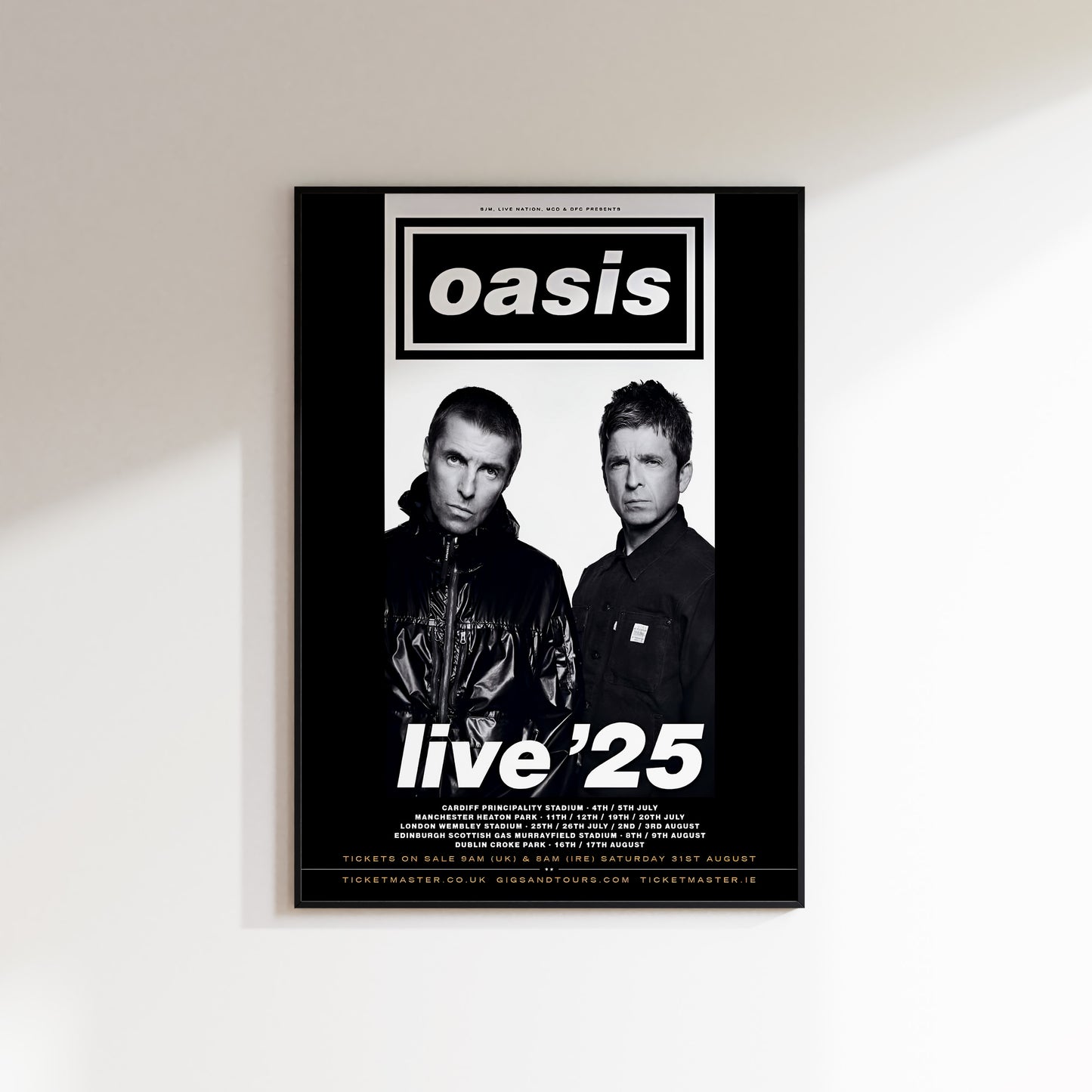 Oasis 2025 Tour Poster