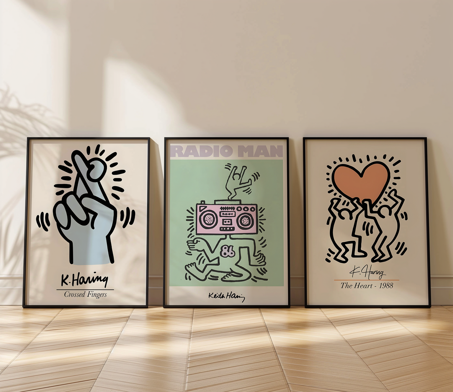Set of 3 Keith Haring Posters – Iconic Pop Art Prints
