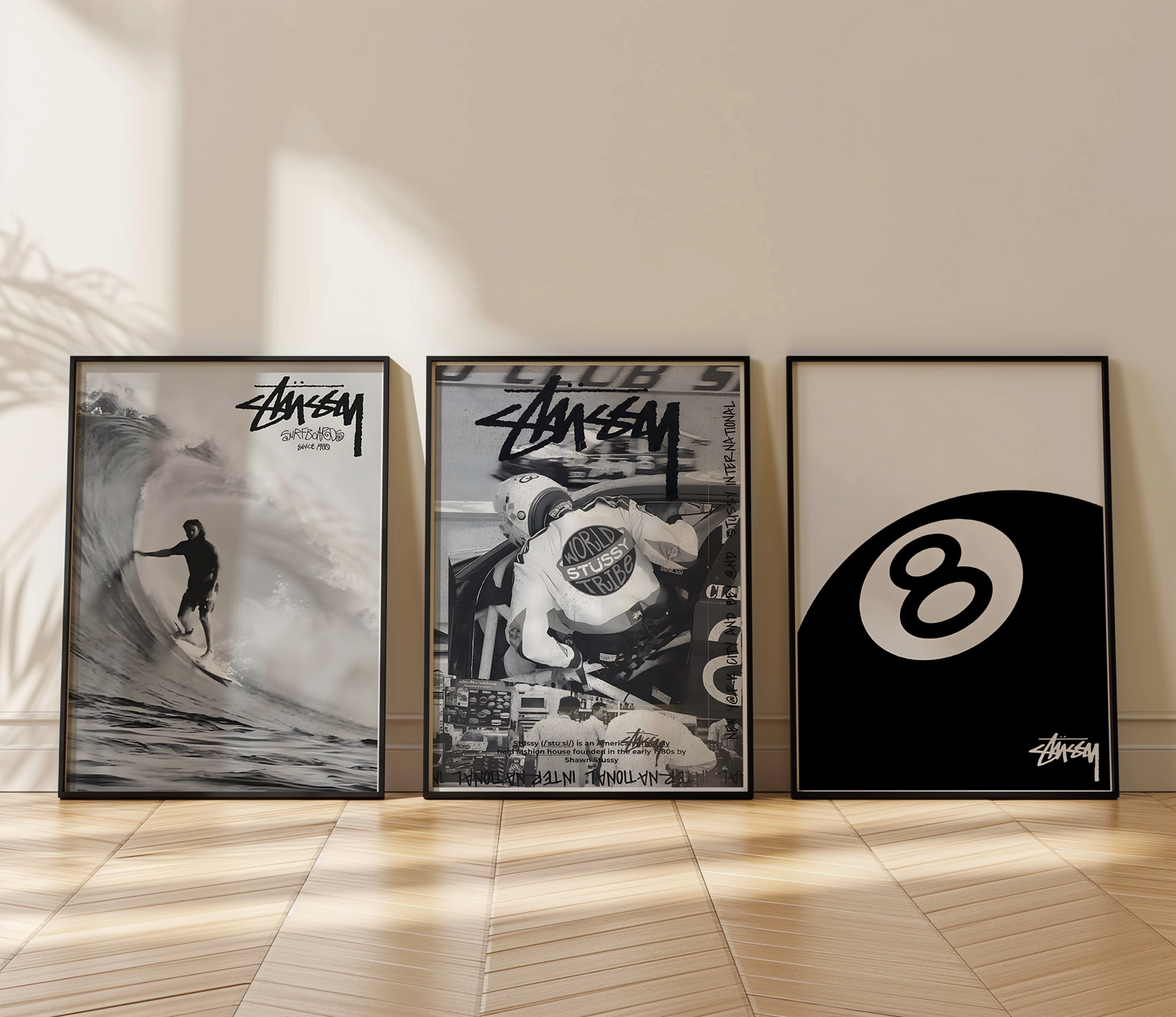 Set of 3 Stussy Posters – Iconic Streetwear & Urban Art Prints