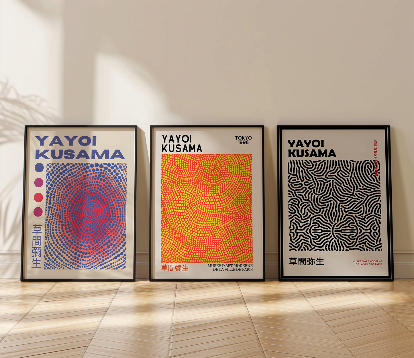 Set of 3 Yayoi Kusama Posters – Vibrant Modern Art Prints - Collection 2