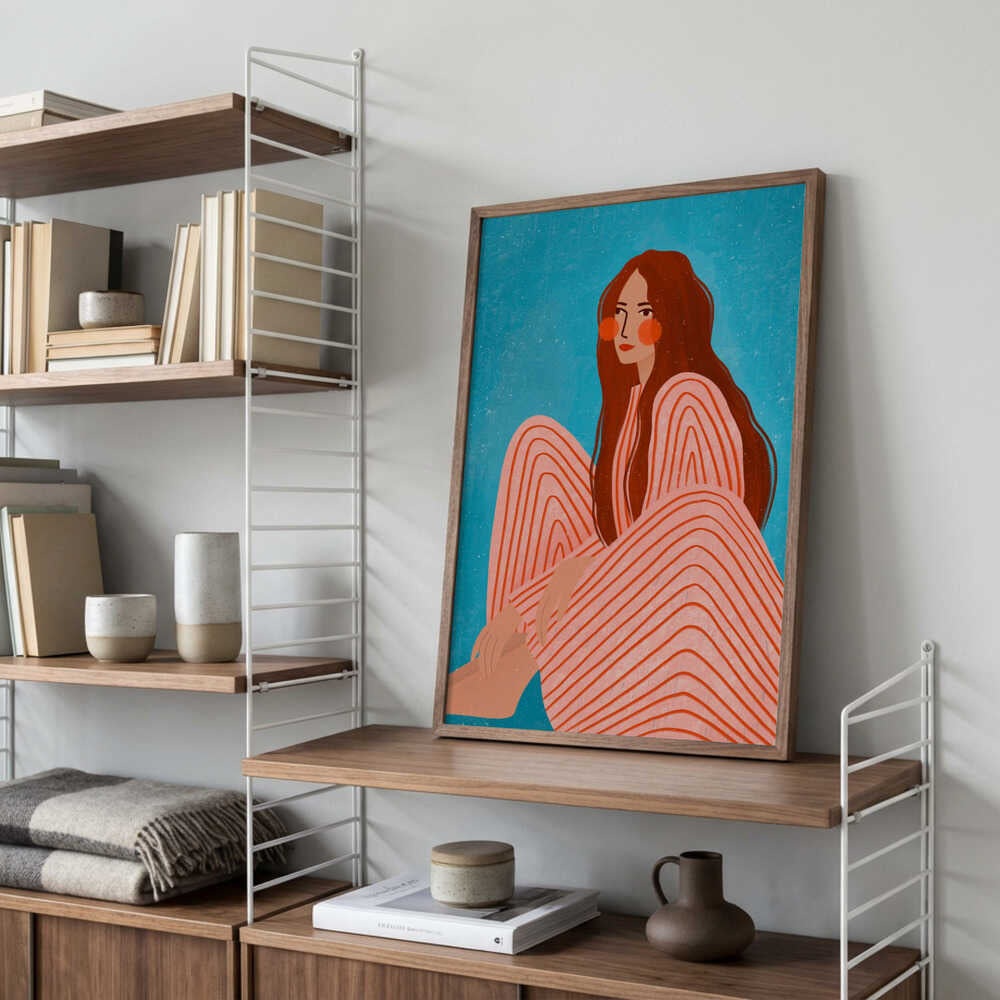Serene Striped Woman