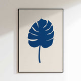 Blue Monstera Leaf