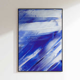 White and Blue Brushstrokes