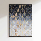 Abstract Gold Cubes