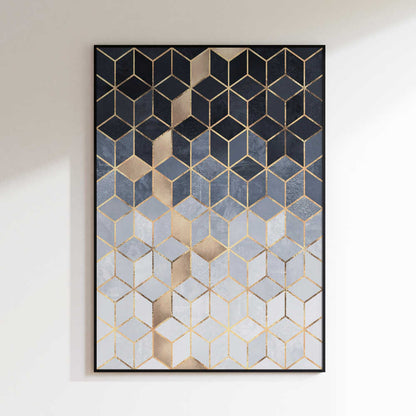 Abstract Gold Cubes
