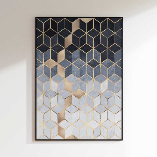 Abstract Gold Cubes