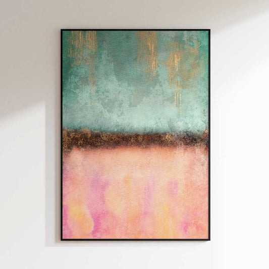 Teal Pink Gold Drips
