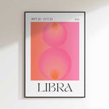 Pink Orange Libra Zodiac