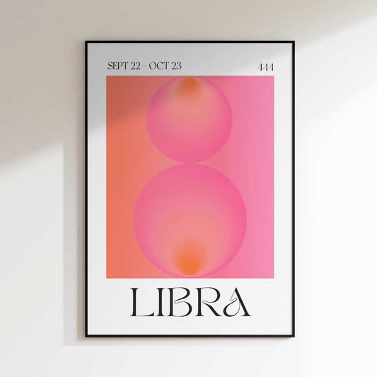 Pink Orange Libra Zodiac