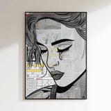 Melancholy Newspaper Woman