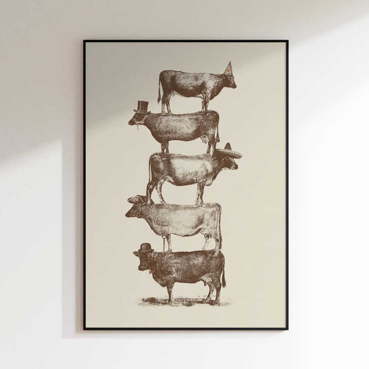 Whimsical Cow Stack