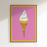 Pink Ice Cream Cone