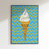 Vibrant Ice Cream Cone