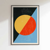 Abstract Color Block Circle