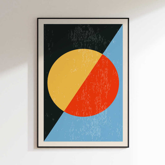 Abstract Color Block Circle
