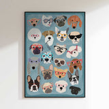 Whimsical Dogs With Glasses