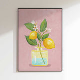 Lemon Bunch In Vase