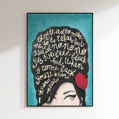 Graphic Beehive Portrait