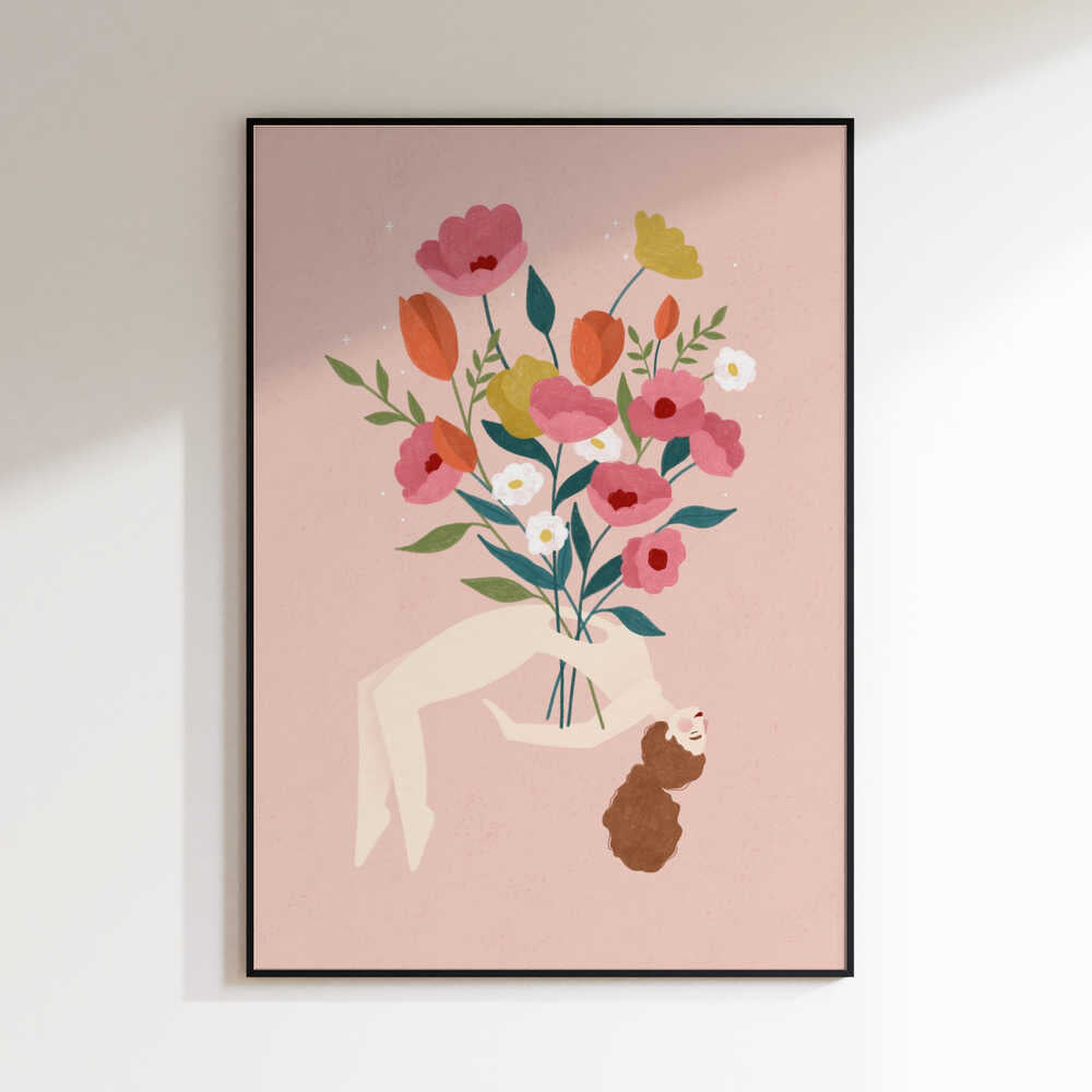 Floating Woman Floral Dream