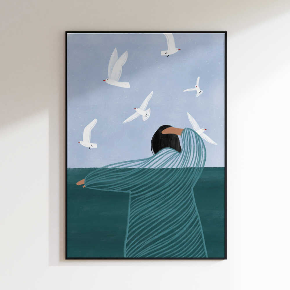 Woman Embracing Freedom