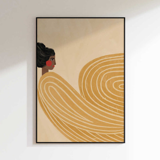 Woman Golden Waves