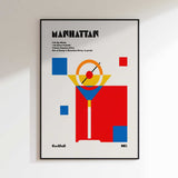 Manhattan Cocktail Abstract