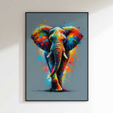 Vibrant Splatter Elephant