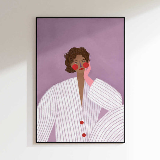Dreamy Woman in Pajamas