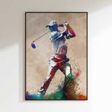 Vibrant Golfer Action