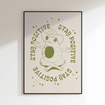 Stay Positive Yoga Frog