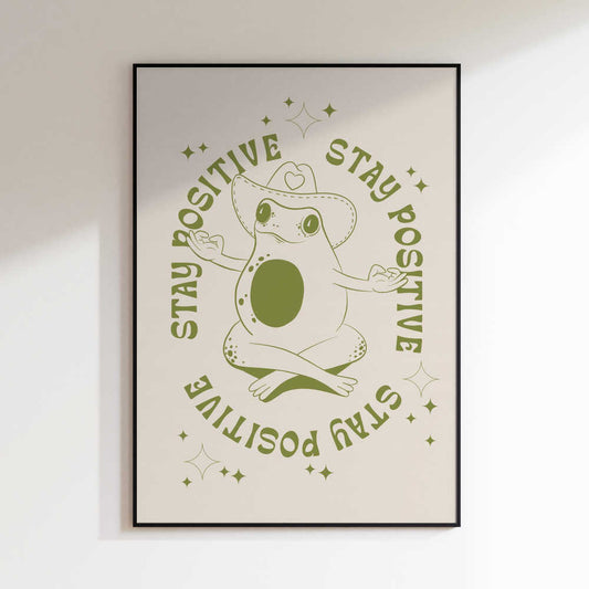 Stay Positive Yoga Frog