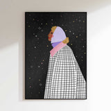 Woman Under Starry Night