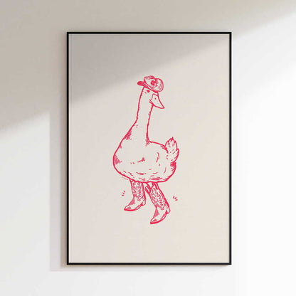 Whimsical Cowboy Goose