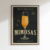 Bottomless Mimosas Art Deco Cocktail Bar Art