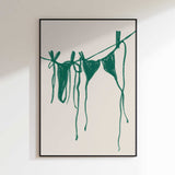 Green Swimwear Drying