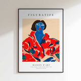 Blue Face Floral Portrait